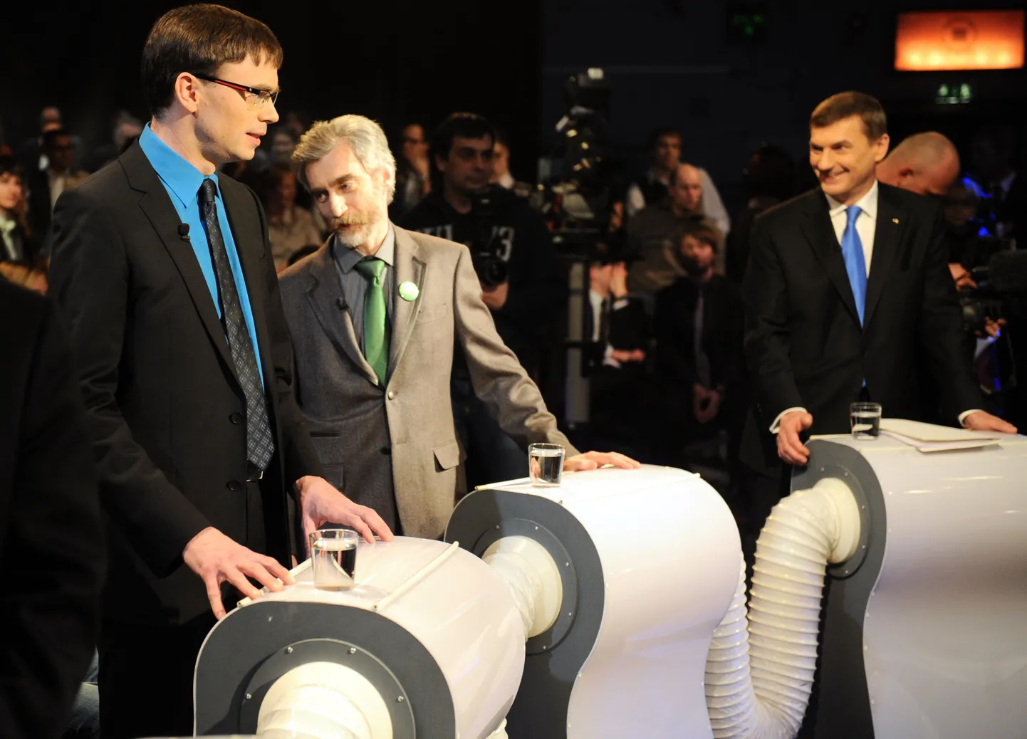 Sven Mikser, Aleksei Lotman ja Andrus Ansip.