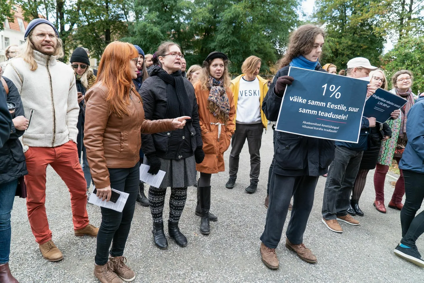 Kõrghariduse rahastamise probleem on õhus olnud aastaid. Meeleavaldus Eesti teaduse ja kõrghariduse toetuseks 2019. aastal.