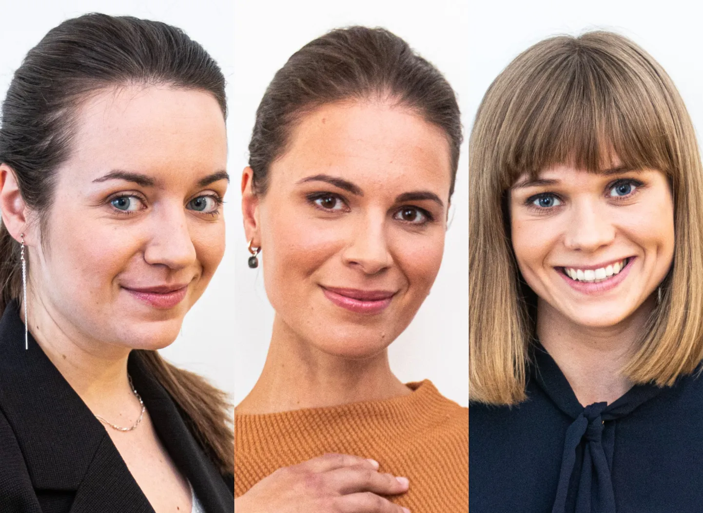Seriaali «Sinu, minu, meie» näitlejad Laura Kukk, Britta Soll ja Karolin Jürise