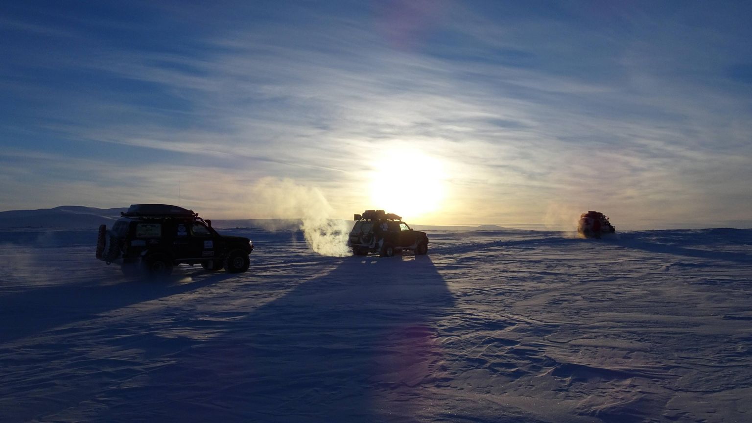 Tšuktšimaa lumelagendikel võib pärast päikesetõusu selge ilma korral näha lausa maagiliselt kauneid vaateid.