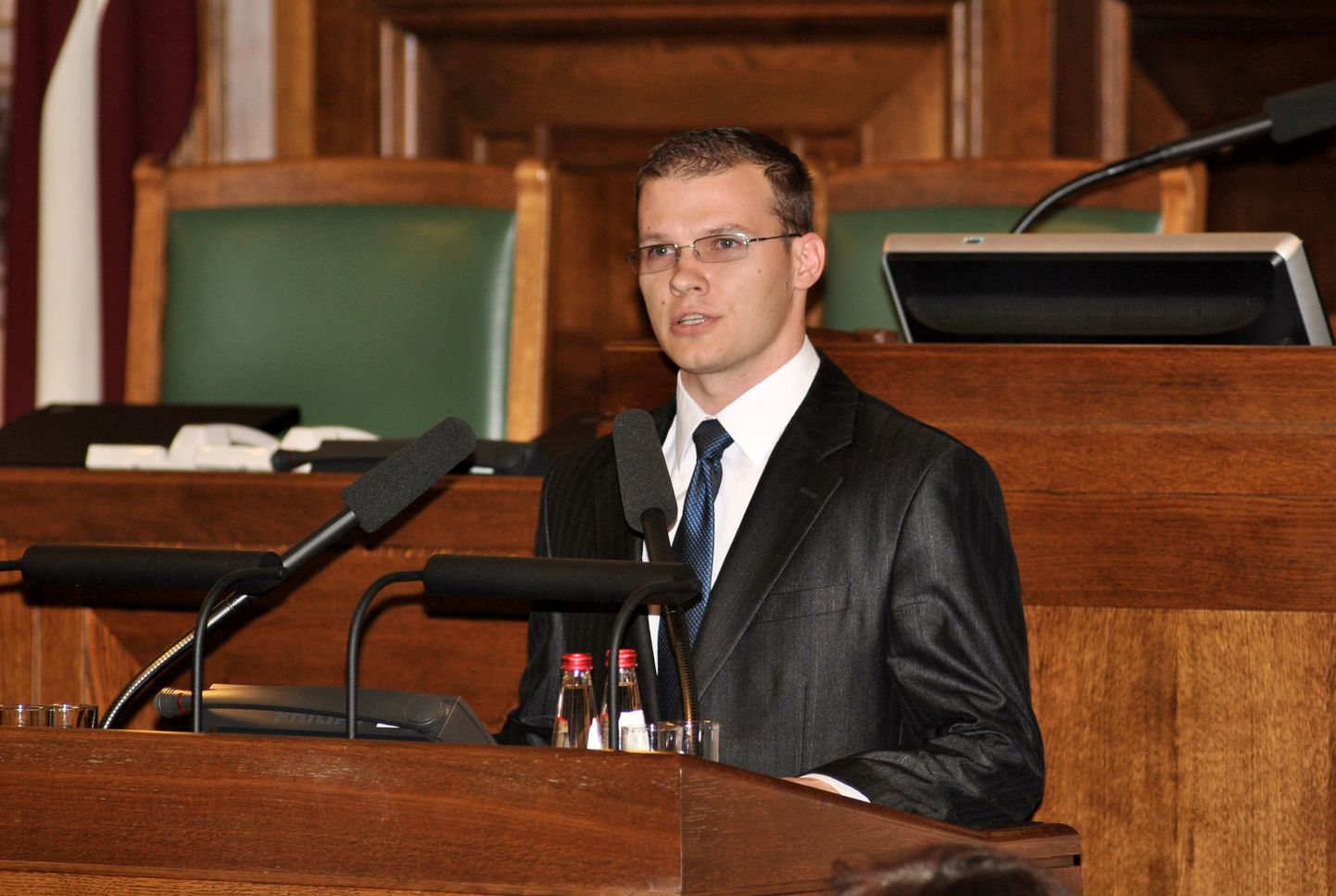 Läti võimukoalitsooni kuuluva erakonda Kõik Läti Heaks! poliitik Raivis Dzintars.