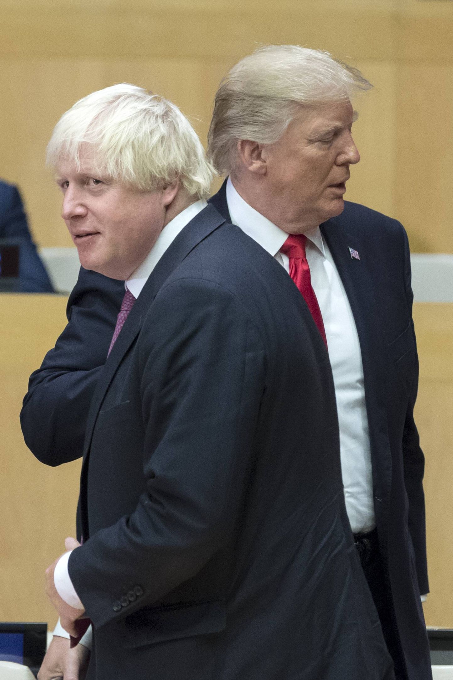 Boris Johnson (vasakul) ja Donald Trump ÜROs 2017. aastal.