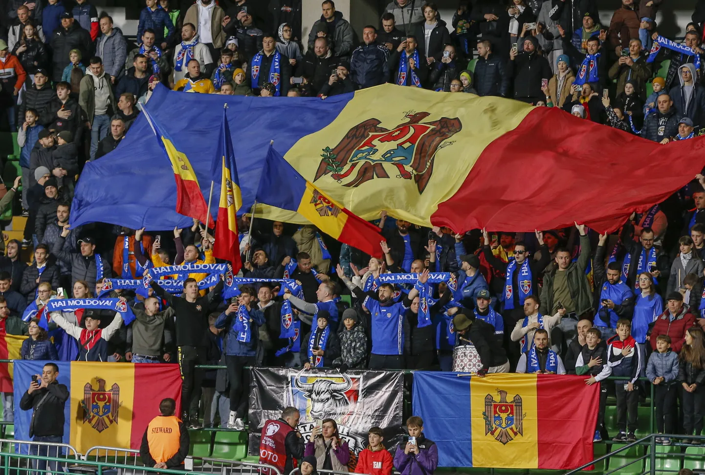 Moldova koondise fännid laupäevasel mängul Norraga, mis 0:5 kaotati.