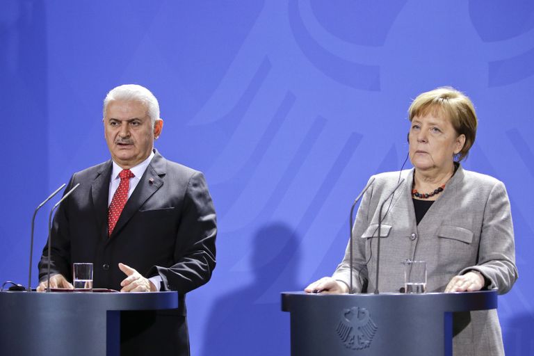 Angela Merkel ja Binali Yildirim.
