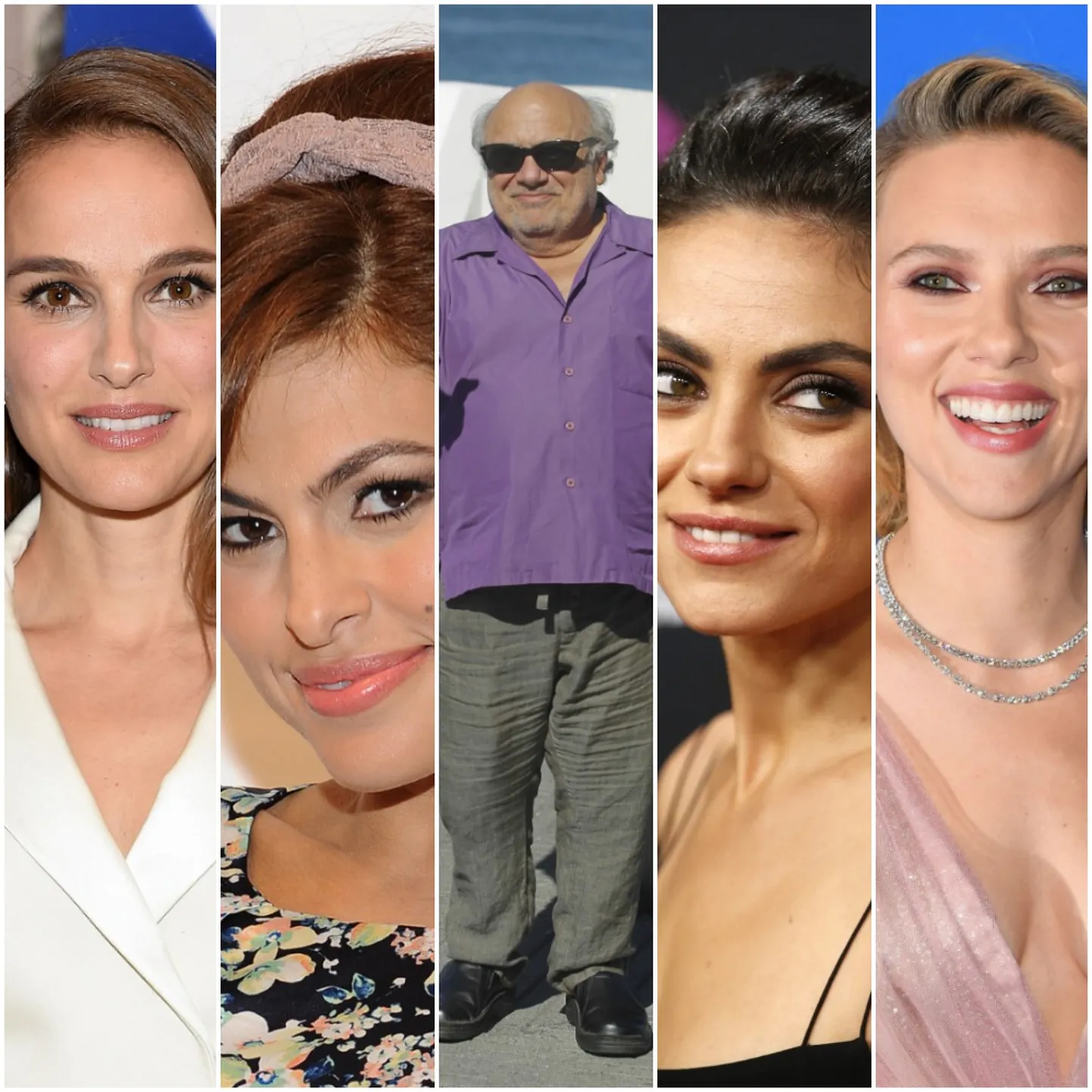 Natalie Portman, Eva Mendes, Danny DeVito, Mila Kunis ja Scarlett Johansson