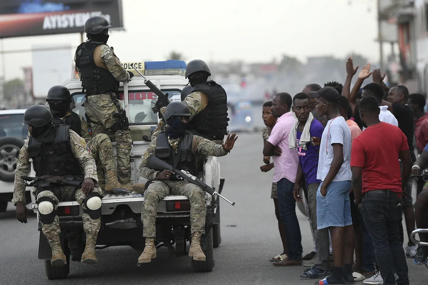 Politseipatrull 2021. aastal Cap-Haitienis.