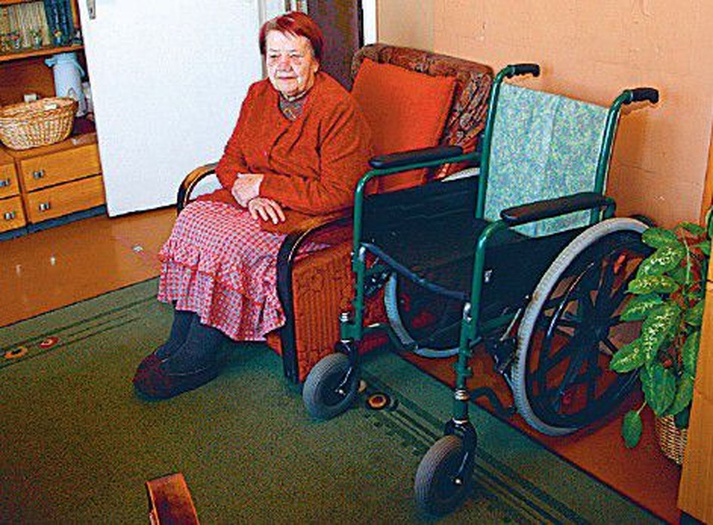 Elfriede Jõesalu nentis, et kui ratastooli laenutuse eest tuleb tasuda 29 krooni asemel 291 krooni kuus, maksab ta küsitu, sest ilma toolita ta hakkama ei saa.