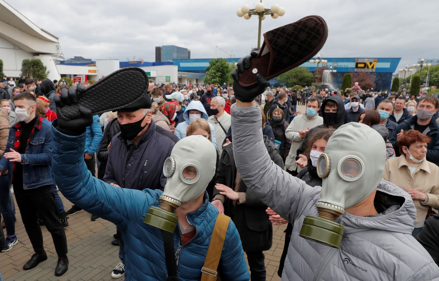 Opositsiooni meeleavaldus Minskis.
