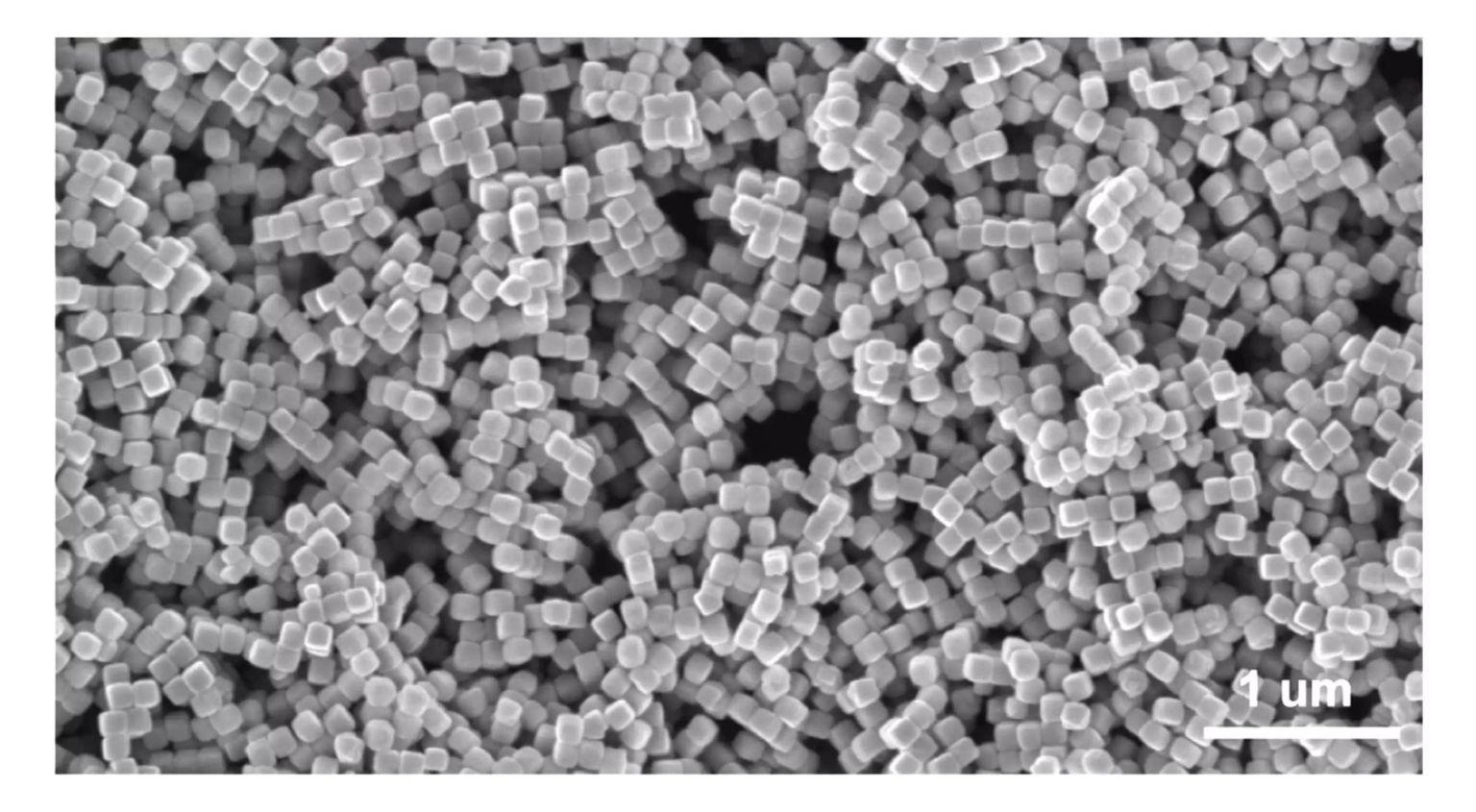 100 nm küljepikkusega vaskkuubikud elektronmikroskoobis