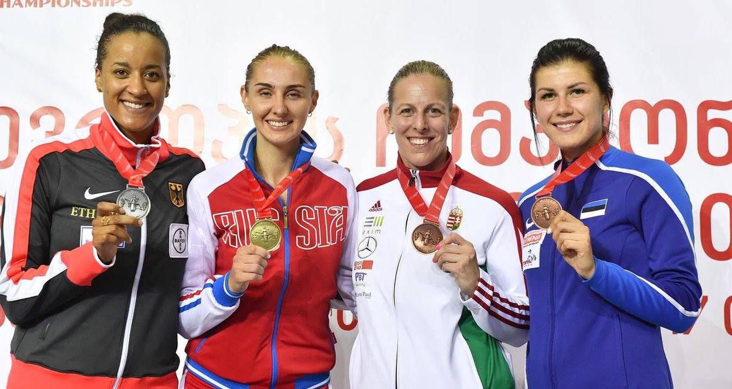 Naiste individuaalse epeeturniiri medalinelik.