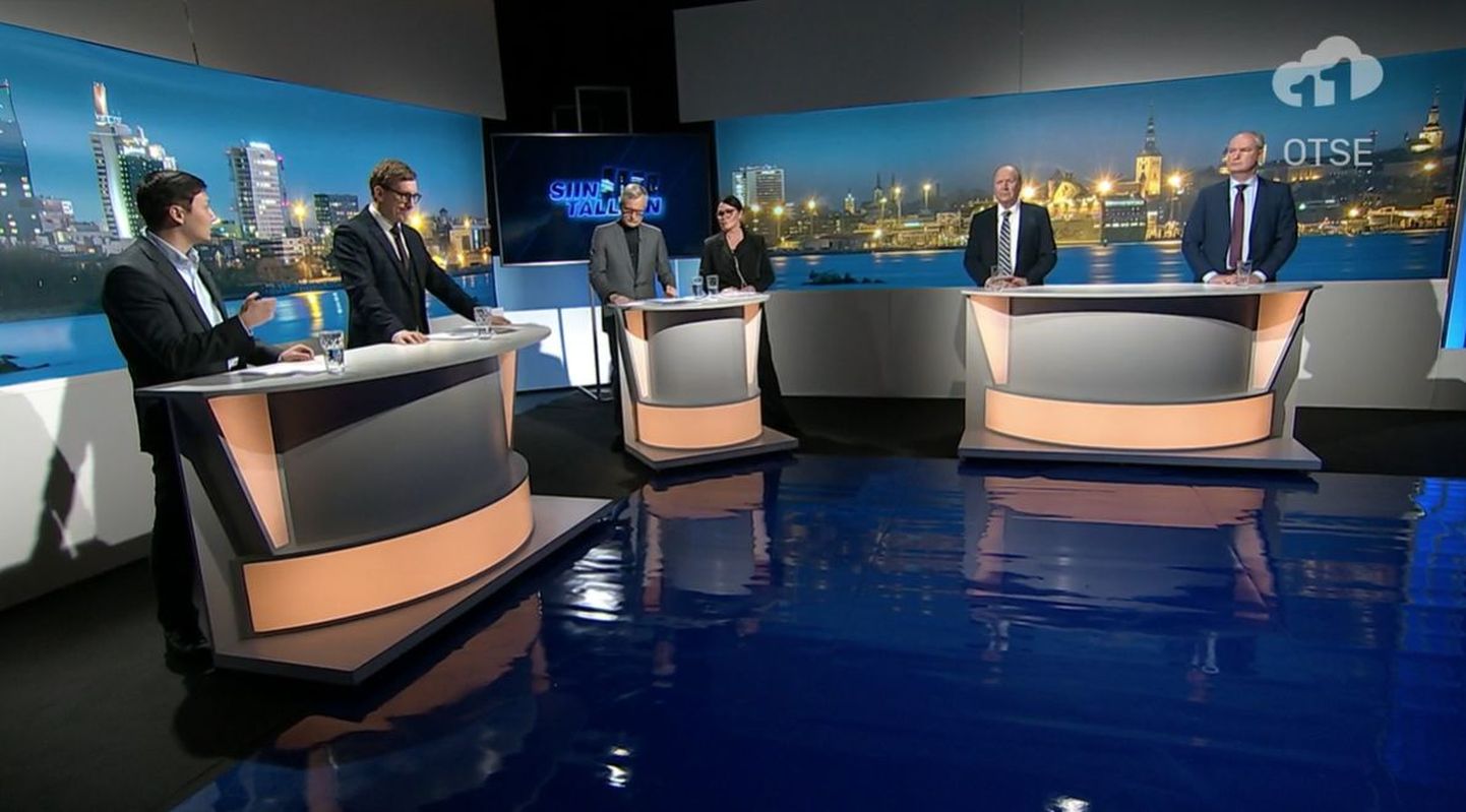 Tallinna linnapeakandidaatide debatt Kanal 11 saates «Siin Tallinn». Pilt on illustreeriv.