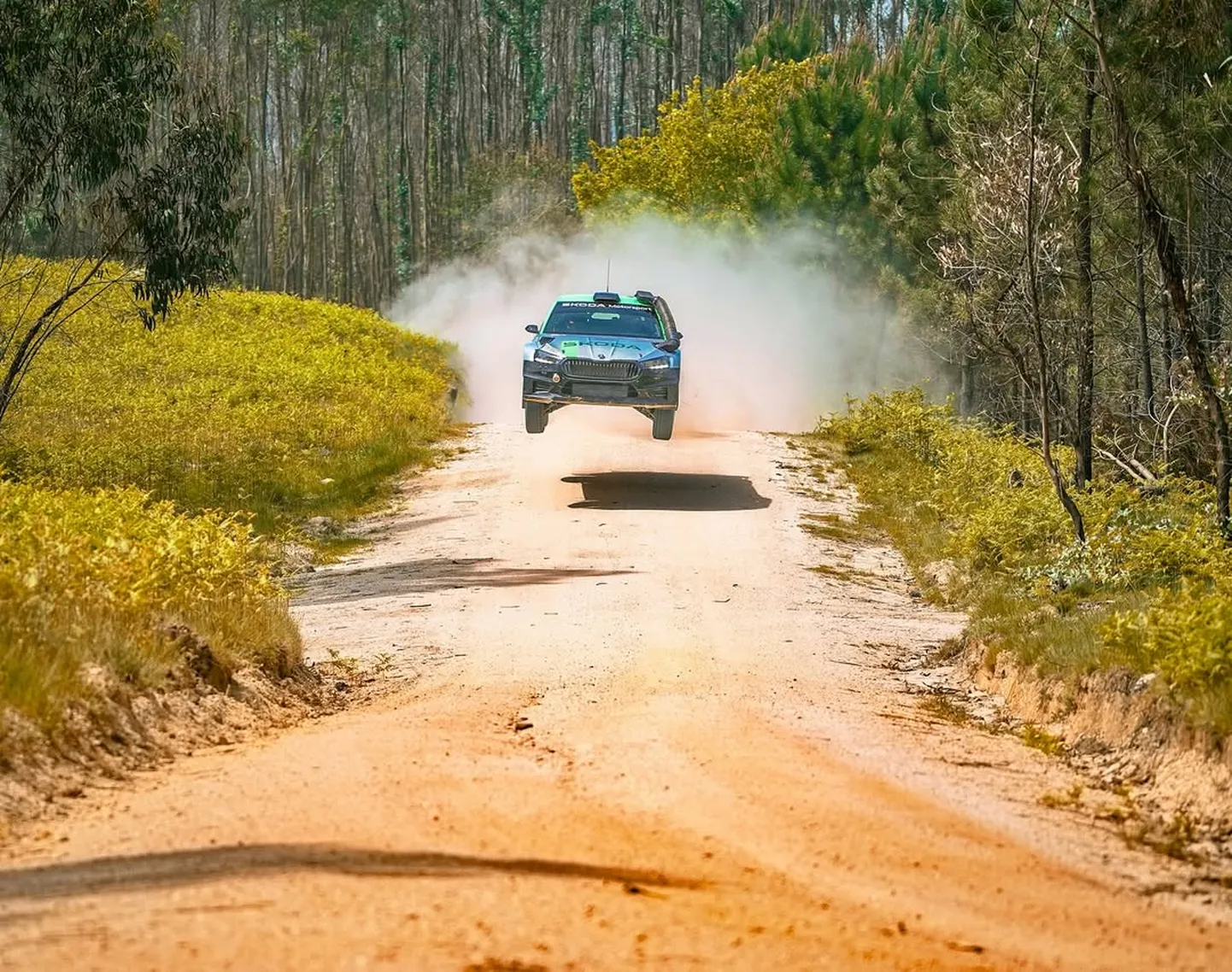 Esapekka Lappi ja Enni Mälkkönen Portugalis Škoda Fabia RS Rally2 testimas.
