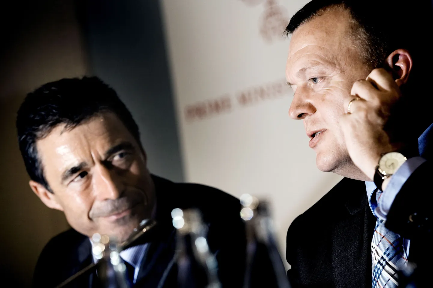 Anders Fogh Rasmussen (vasakul) ja Lars Loekke Rasmussen