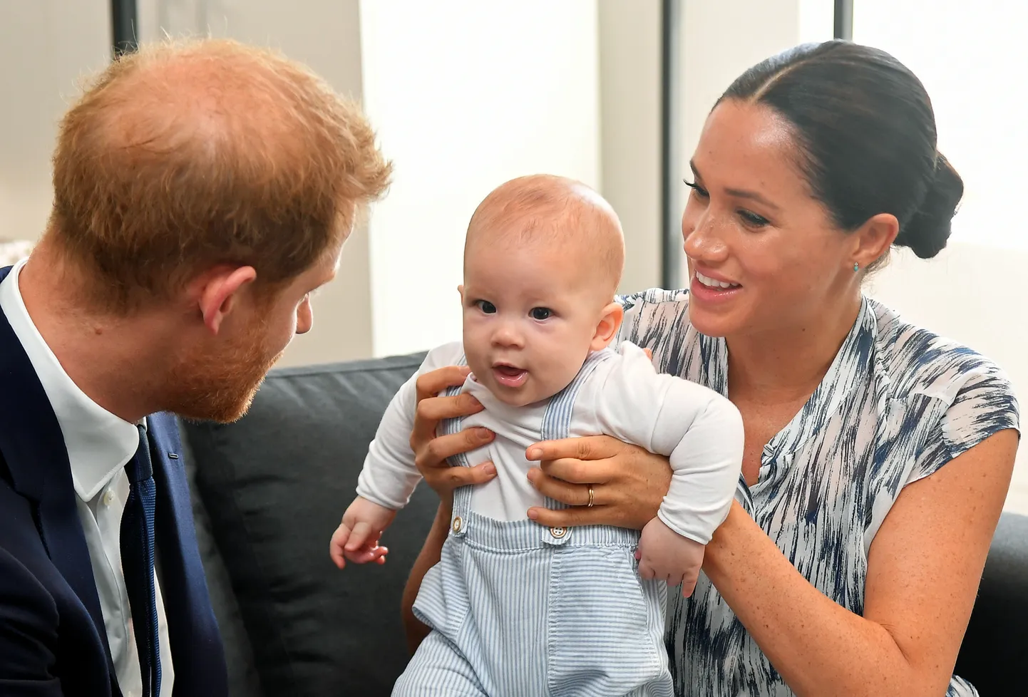 Prints Harry, Meghan Markle ja poeg Archie.