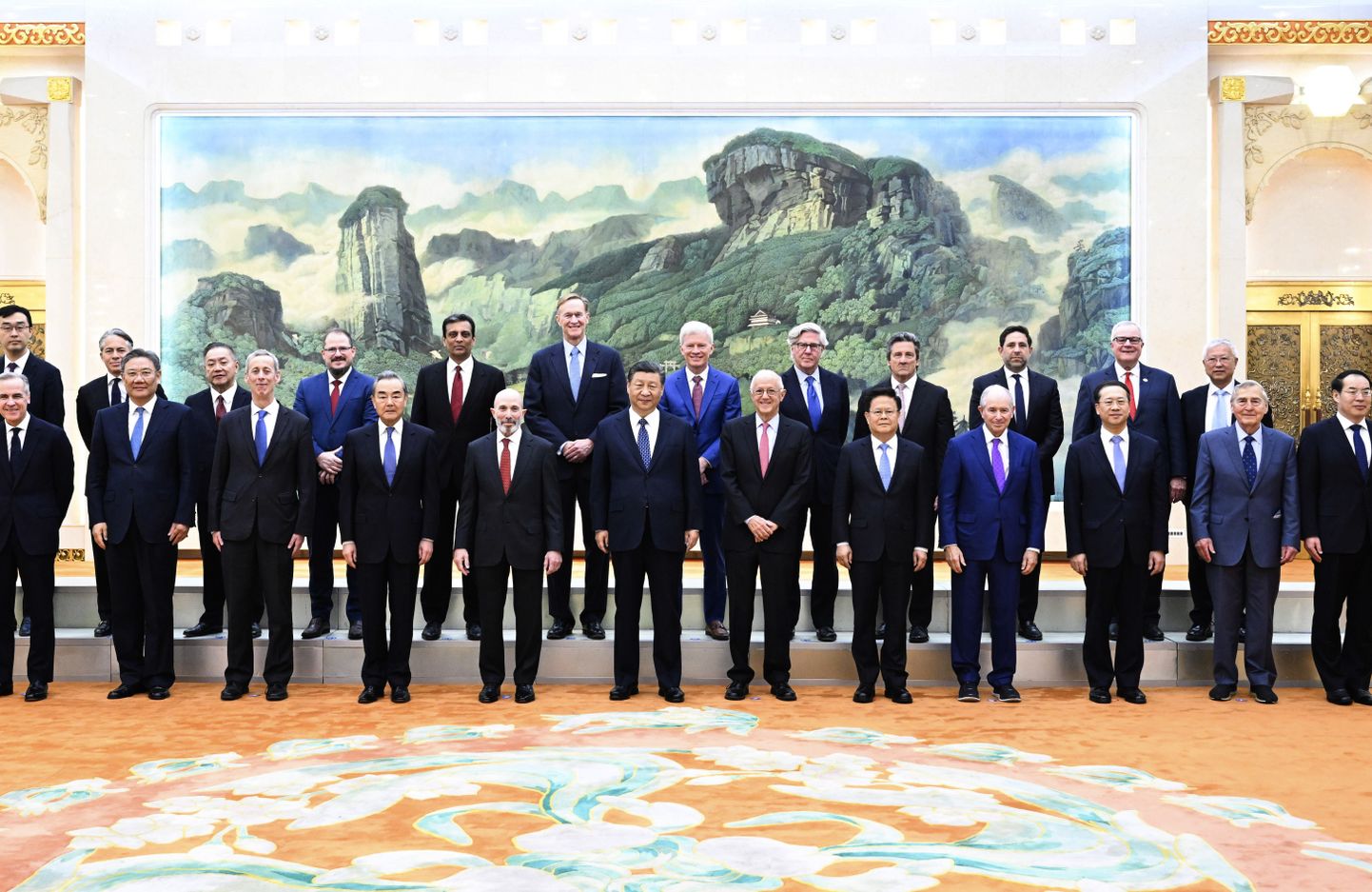 Hiina president Xi Jinping kohtumisel USA äriliidritega Pekingis.