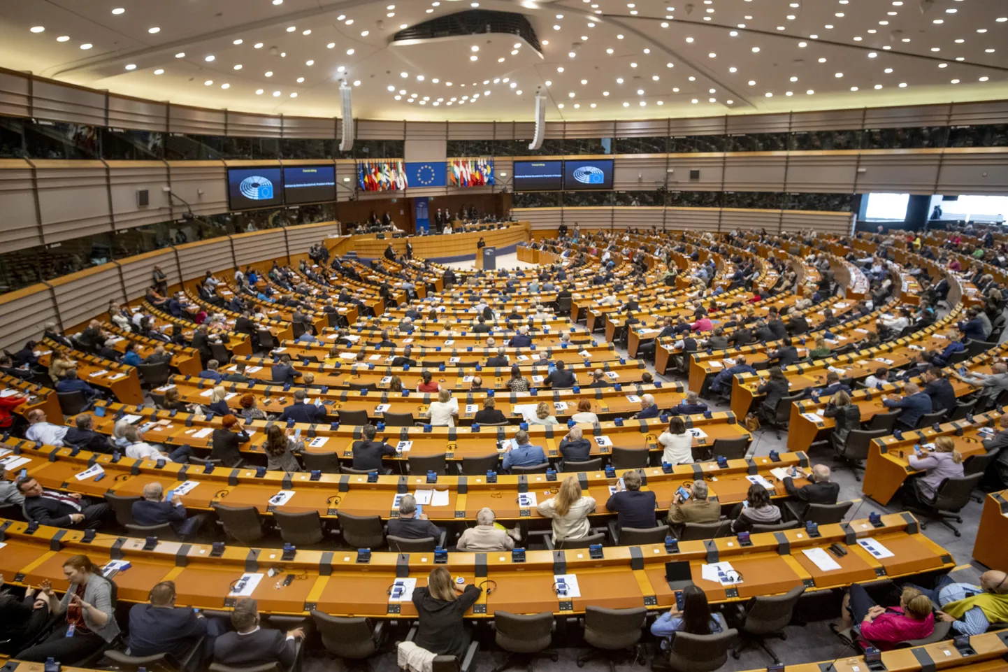 Vaade europarlamendi plenaarsaalile.