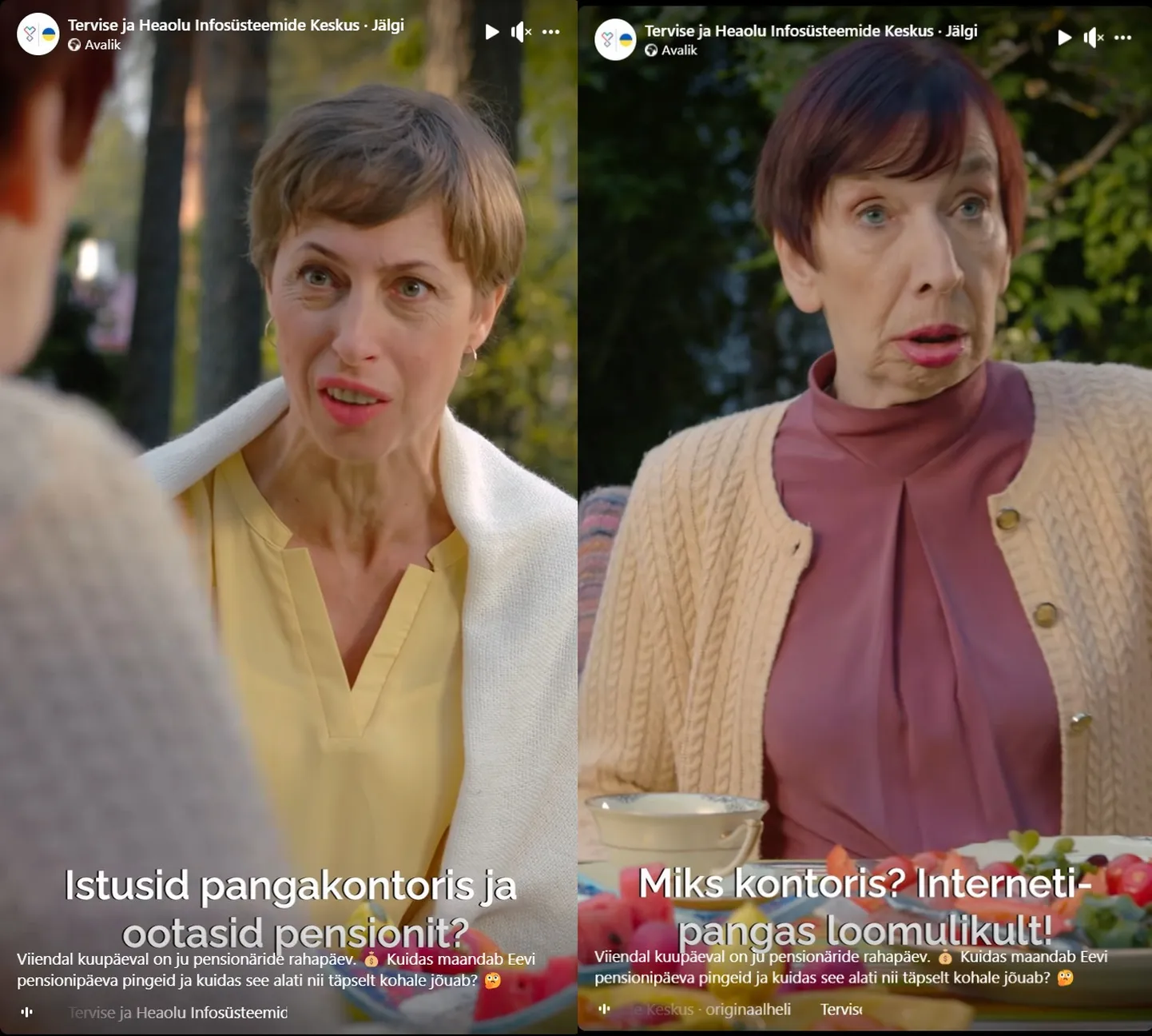 Tiina Tauraite ja Anne Paluver TEHIKu reklaamiklipis.