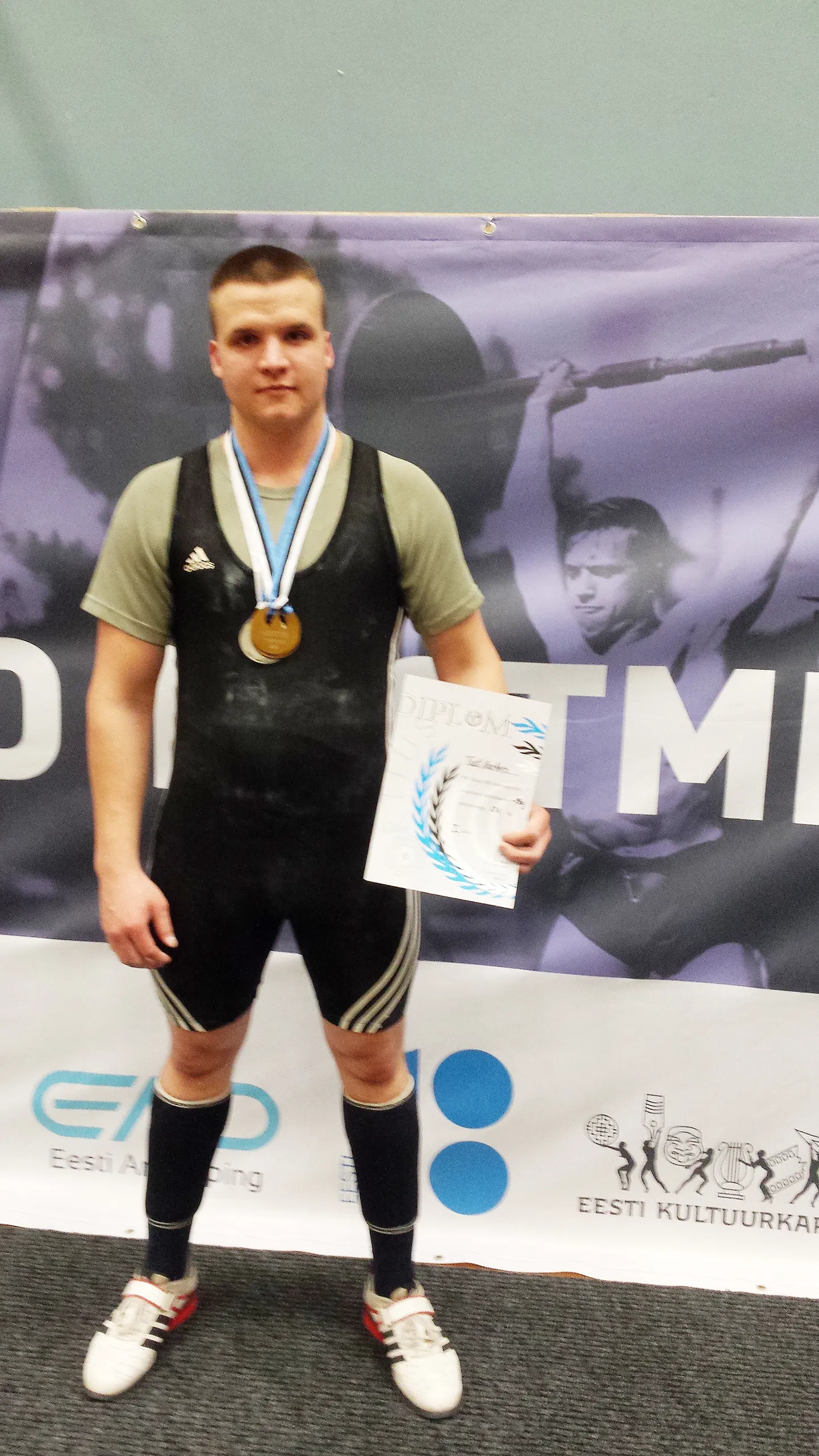 Kuni 89kilogrammiste seas tuli Eesti meistriks Teet Karbus.