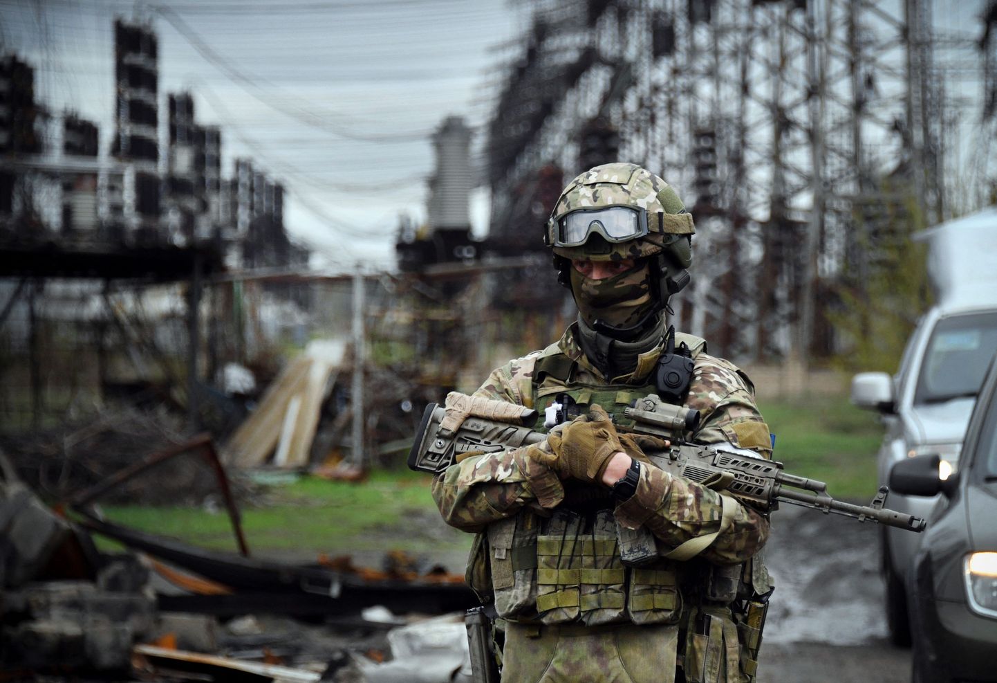 Российский солдат в Луганске