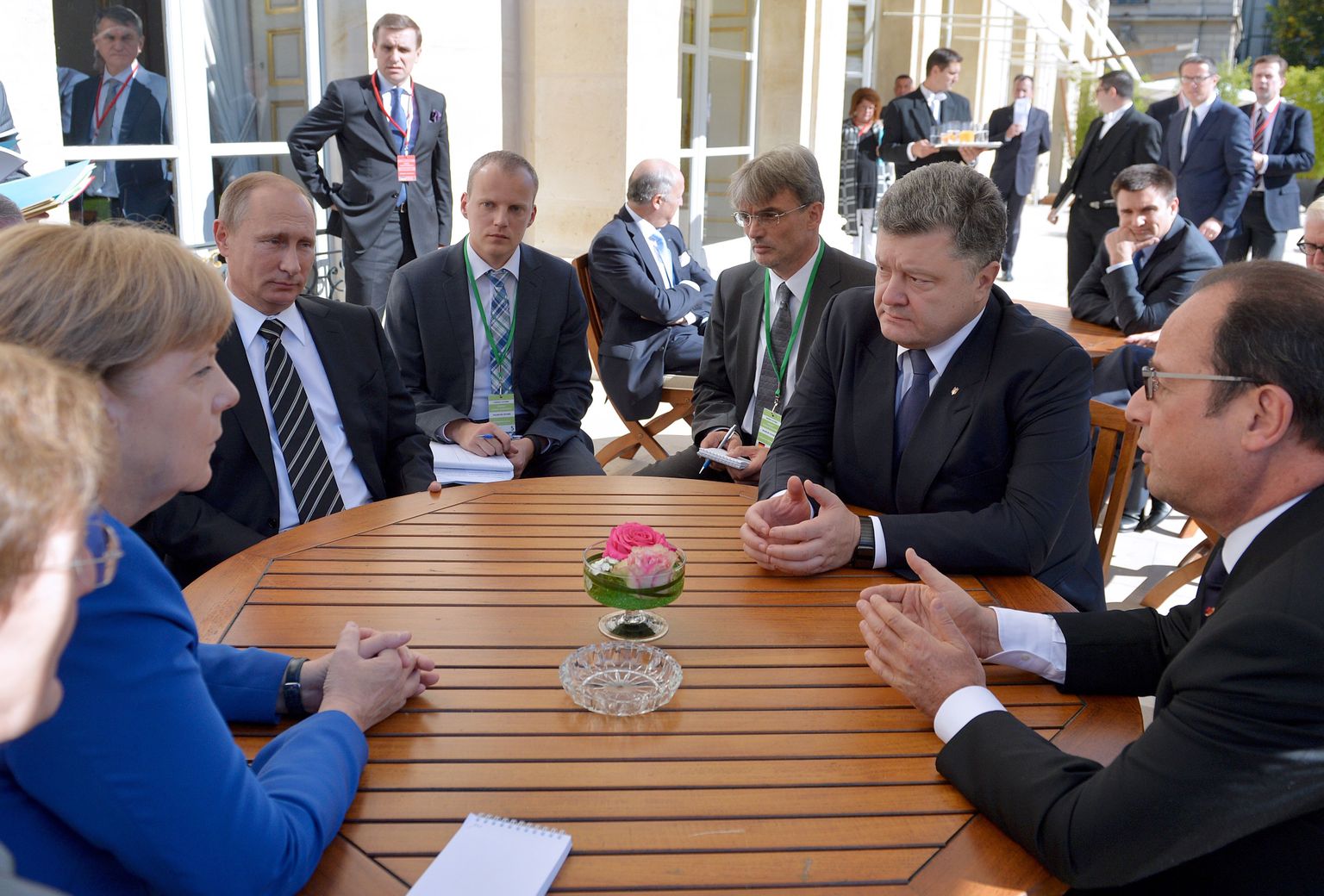 Меркель, Путин, Порошенко и Олланд.