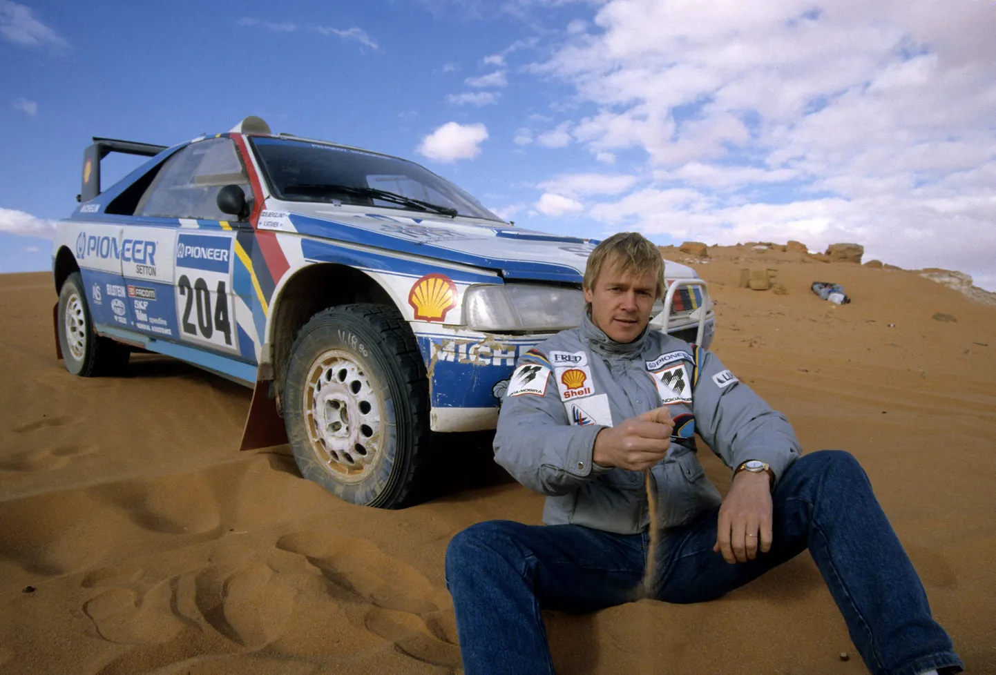 1981. aasta autoralli maailmameister Ari Vatanen omal ajal Dakari rallil.