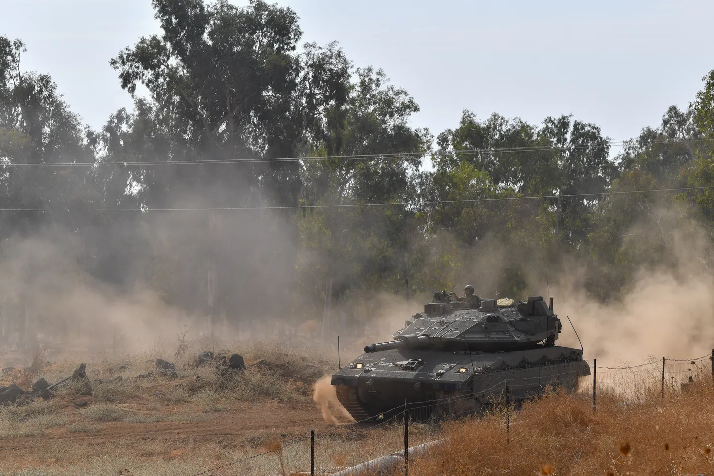 Iisraeli tank Liibanoni piiril 8. oktoobril 2023. aastal.