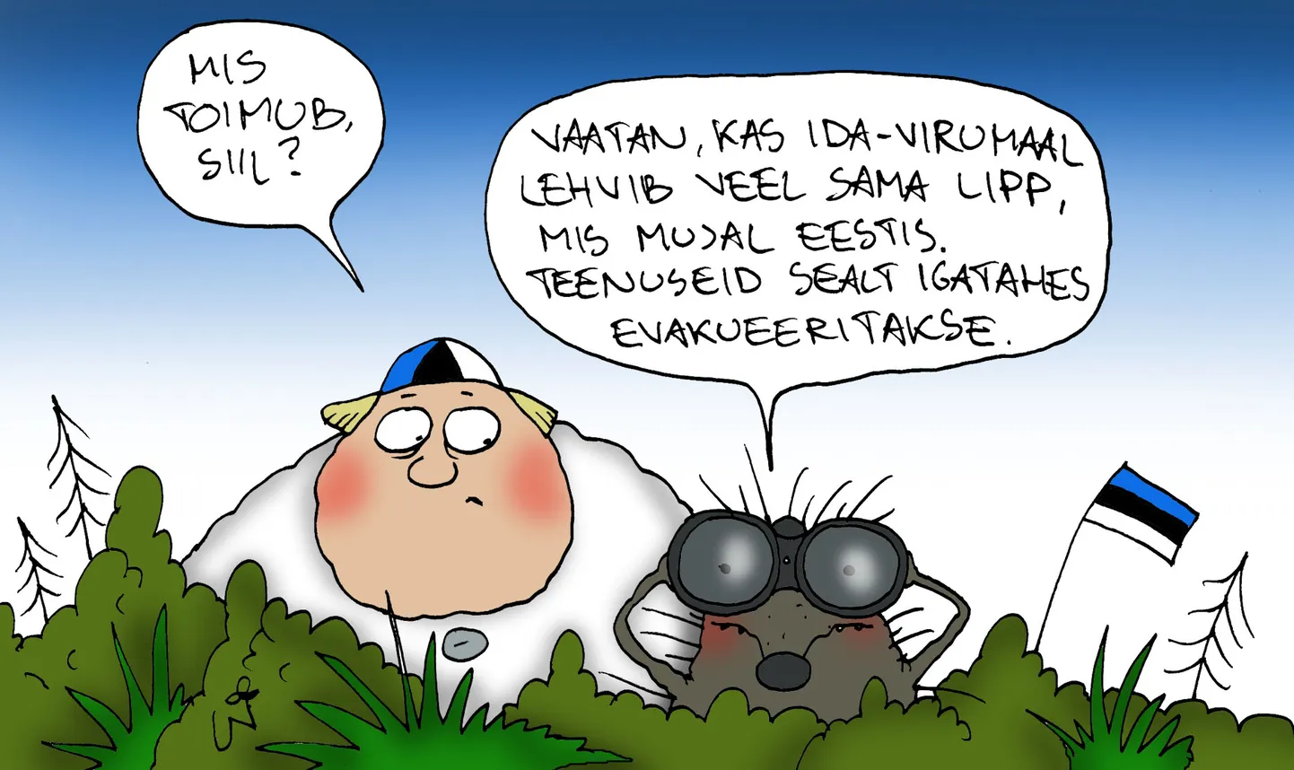 Urmas Nemvaltsi karikatuur.