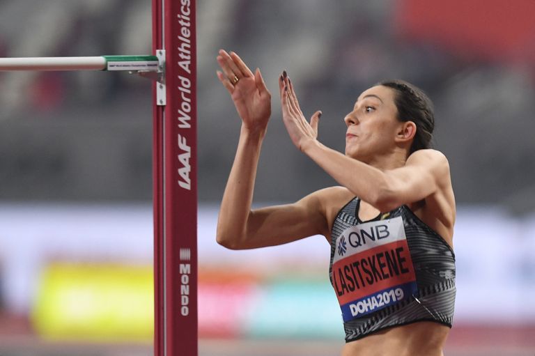 6027212 30.09.2019 Neutral athlete Mariya Lasitskene competes during the women's high jump final competition at the World Athletics Championships, in Doha, Qatar. Grigory Sysoev / Sputnik Мария Ласицкене