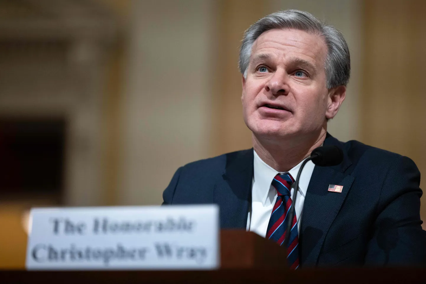 USA Föderaalse Juurdlusbüroo (FBI) direktor Christopher Wray kongressi ees 31. jaanuaril 2024. aastal.