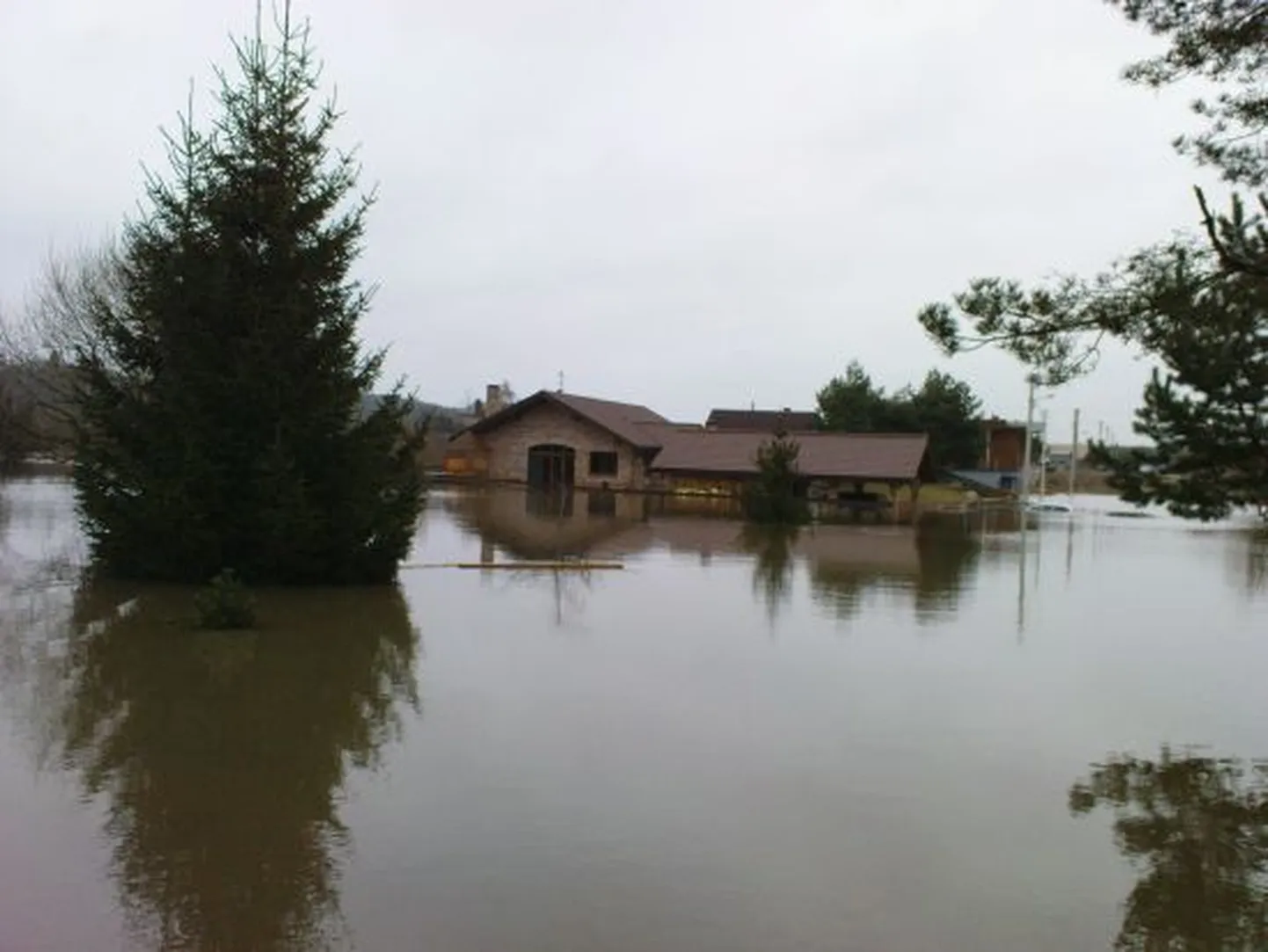 Leedut on tabanud suured üleujutused, kuna seal on suuremad jõed ning lisaks sadas neil sulaga koos mitu päeva järjest vihma.