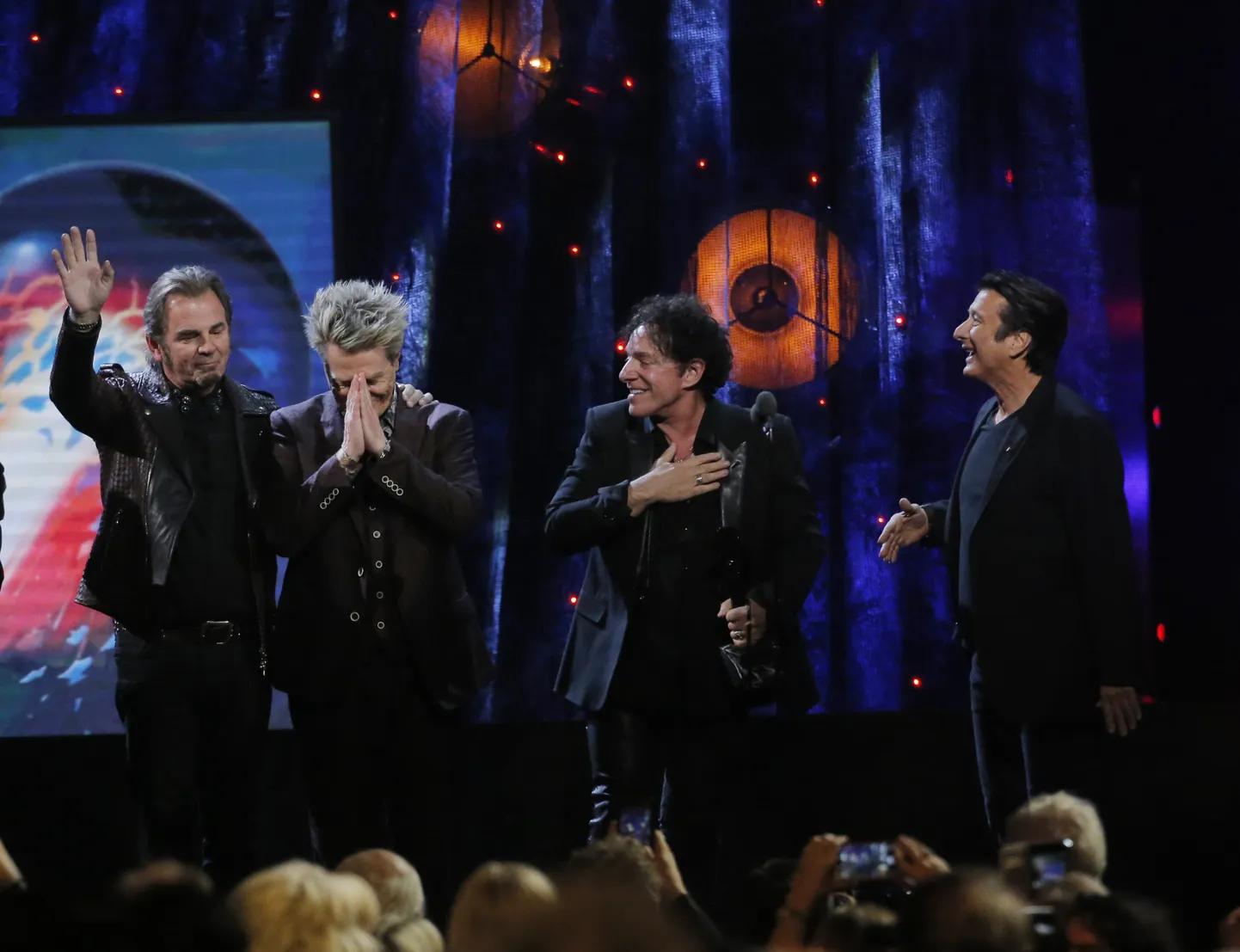 Journey võeti 2017. aastal Rock and Roll Hall of Fame'i. Pildil liikmed Jonathan Cain, Ross Valory, Neal Schon ja Steve Perry.