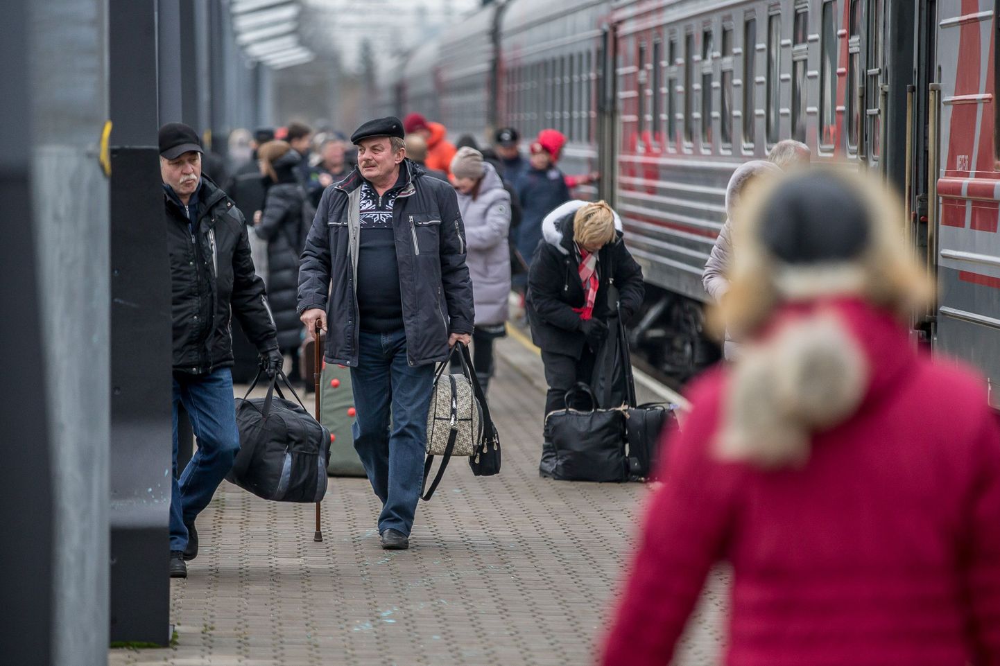 Vene turistid saabusid Tallinnasse.