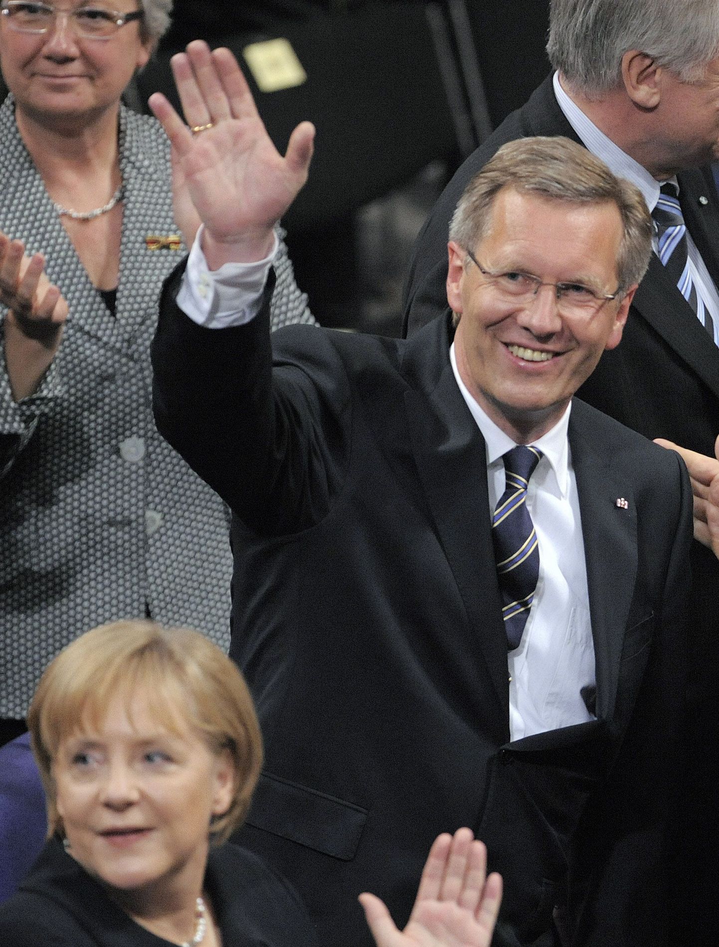 Saksamaa uus president Christian Wulff ning liidukantsler Angela Merkel.