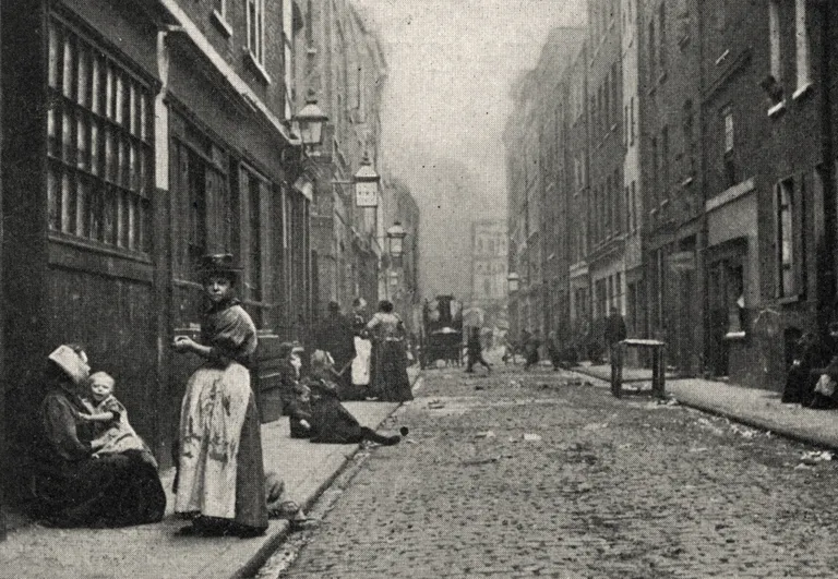 Foto Londoni East Endist Whitechapelist umbes 1890