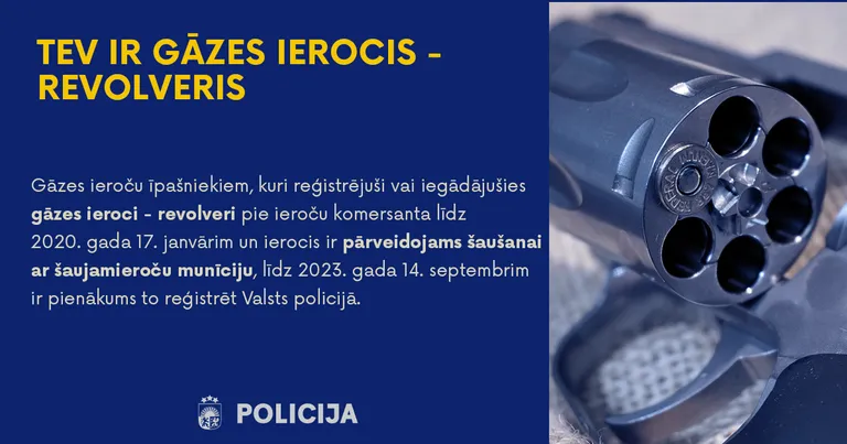Tev ir ieroča nēsāšanas atļauja? Pievērs uzmanību informācijai no VP!