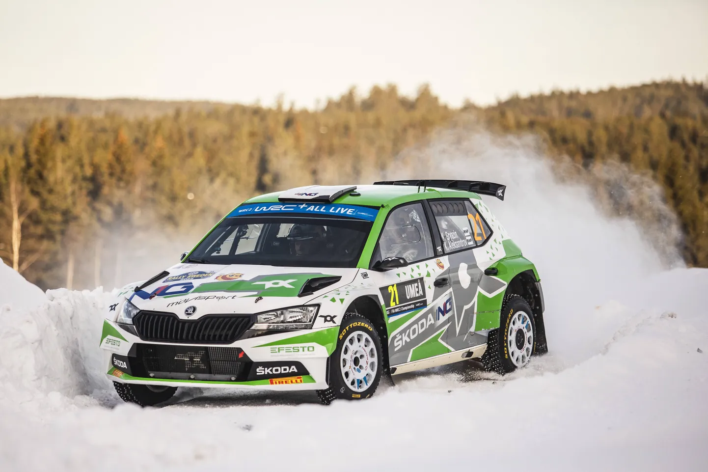 Nikolai Grjazin Rootsi MM-rallil.