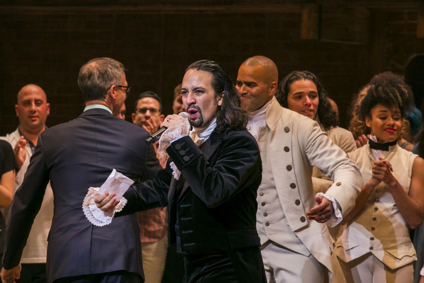 Lin-Manuel Miranda «Hamiltoni» Broadway esietendusel 6. augustil 2015.