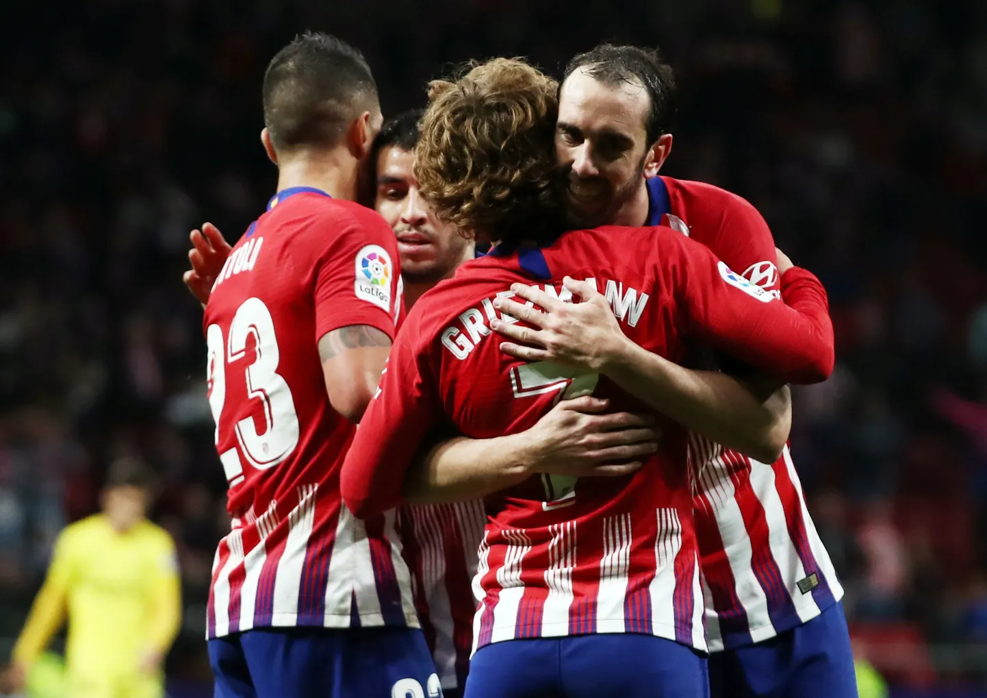 Esiplaanil Antoine Griezmann ja Diego Godin.