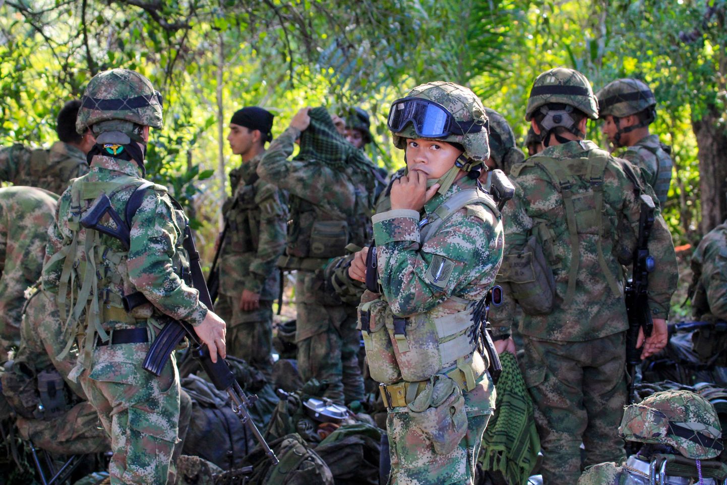 Colombia vabastatud sõdurid.