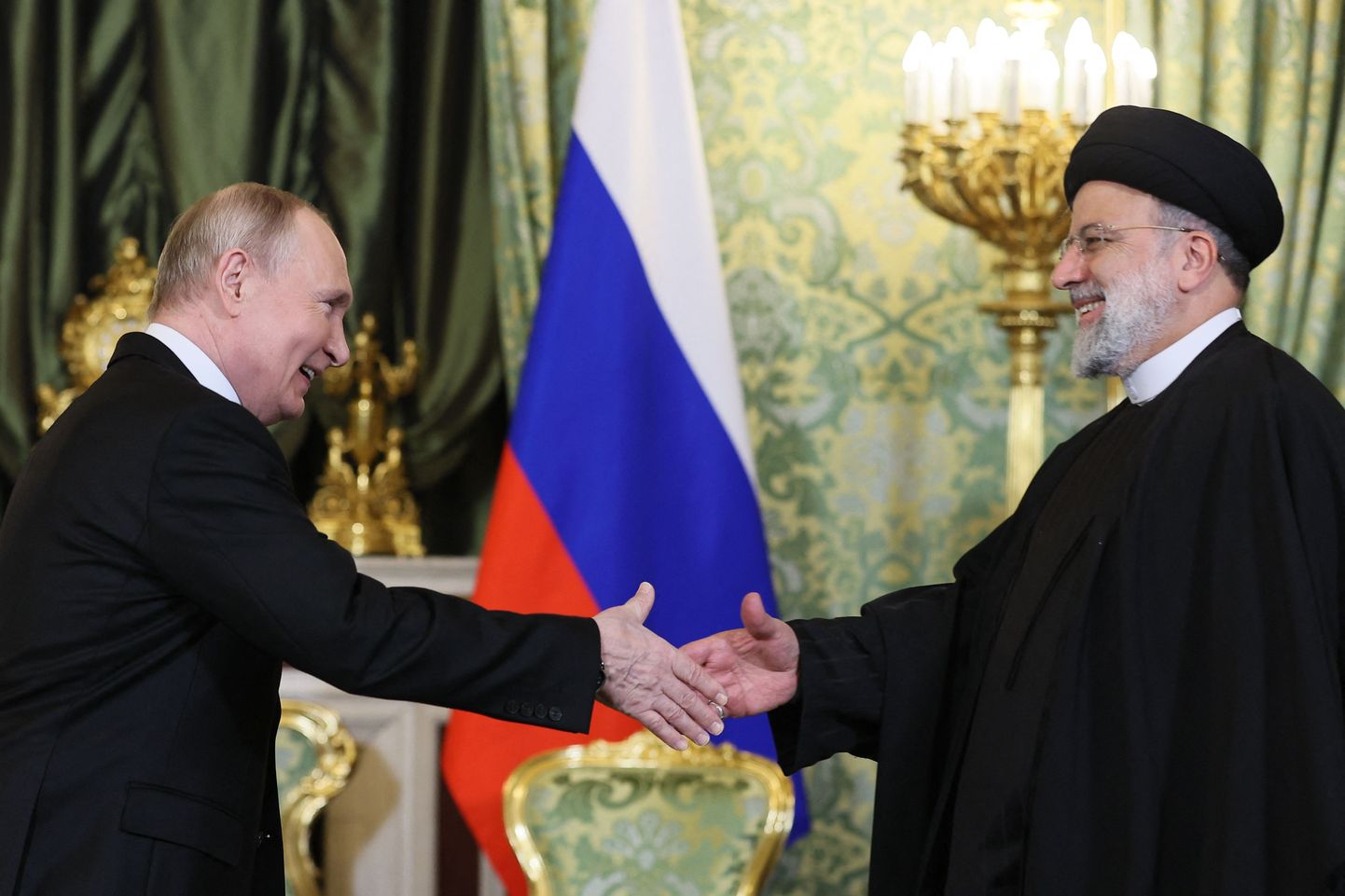 Встреча президента России Владимира Путина с президентом Ирана Эбрахимом Раиси в Кремле 7 декабря 2023 года.