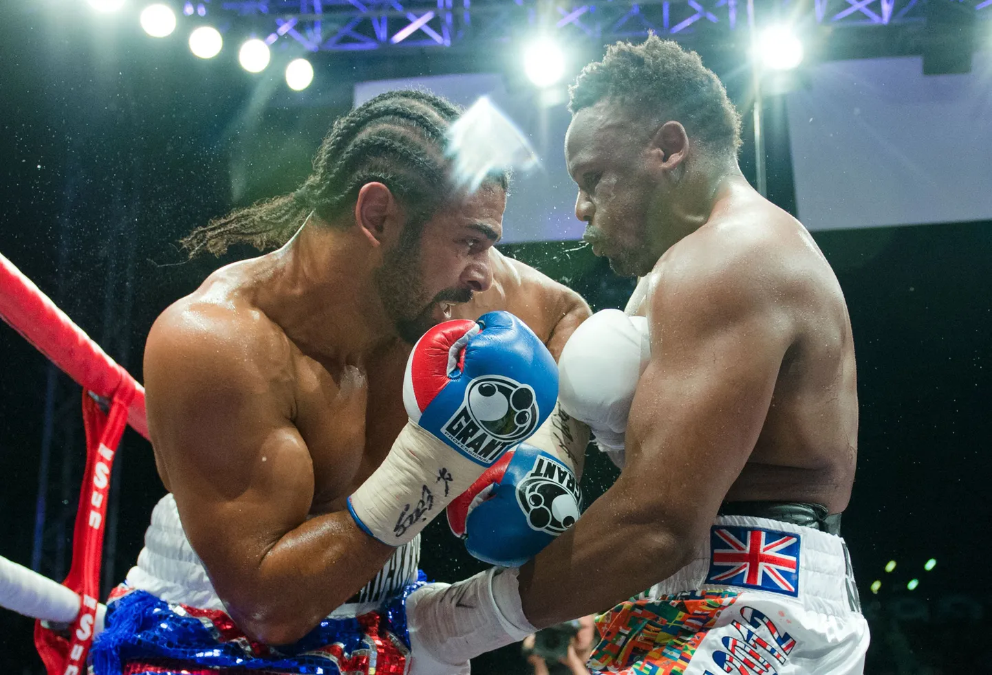 David Haye (vasakul) ja Dereck Chisora .