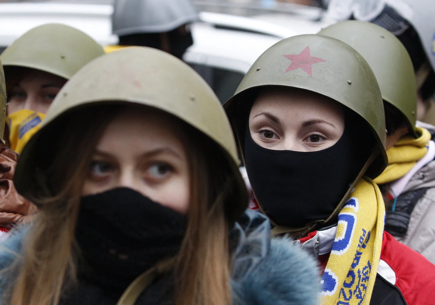 Opositsiooni meeleavaldajad Kiievis.