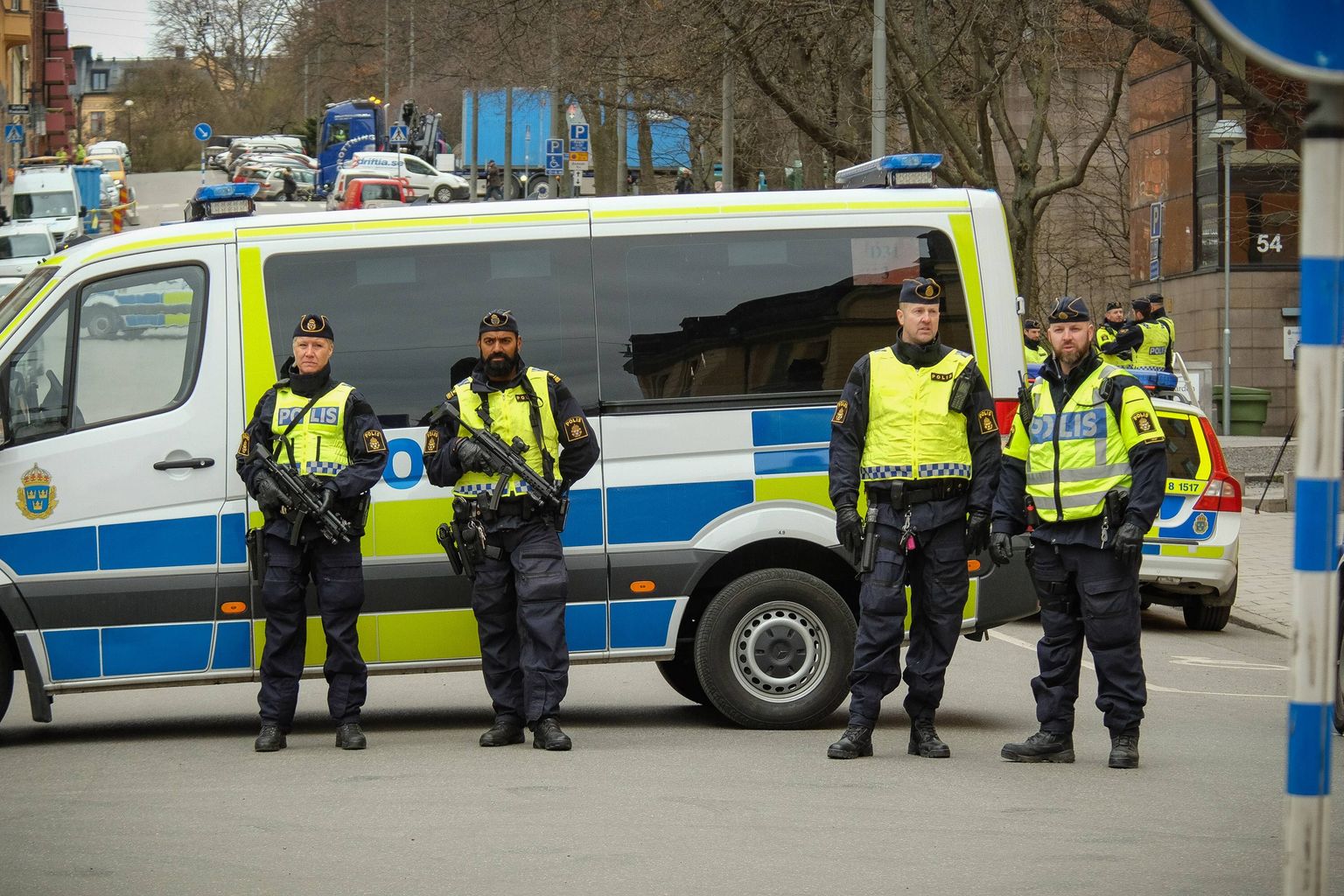 Politseinikud Stockholmis.