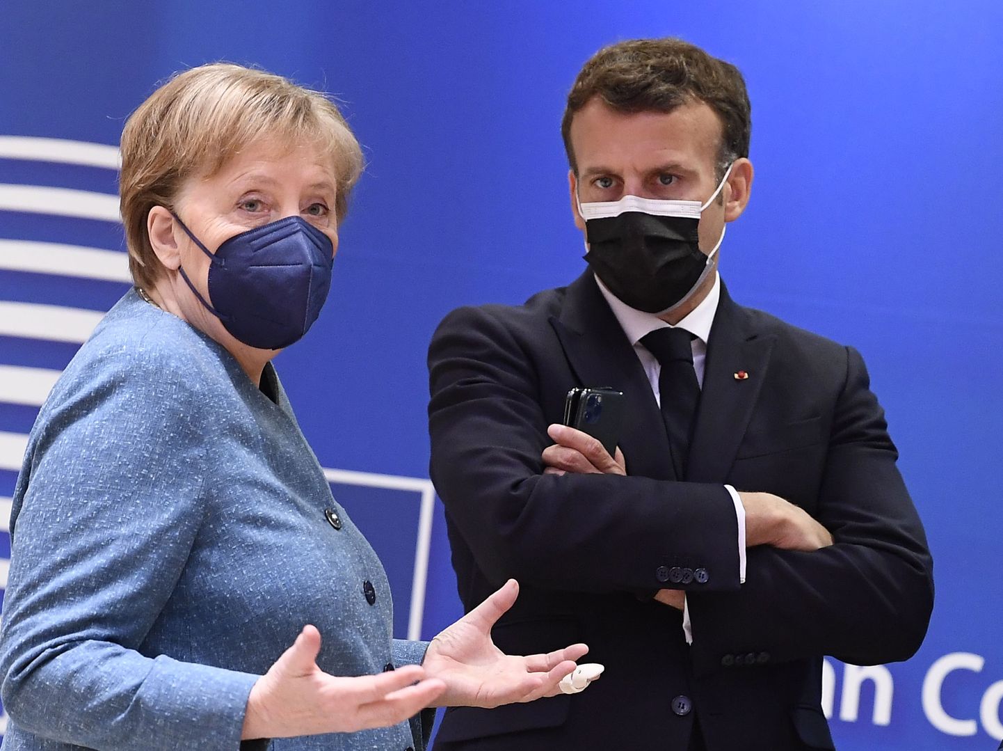 Angela Merkel ja Emmanuel Macron.