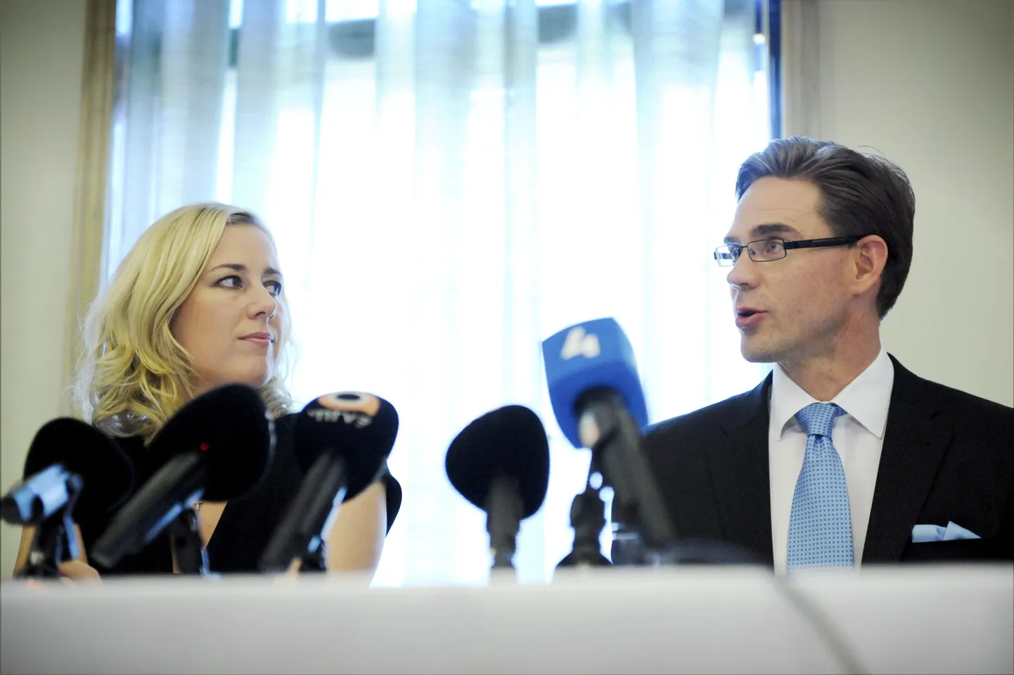 SDP juht Jutta Urpilainen ja Koondpartei liider Jyrki Katainen.