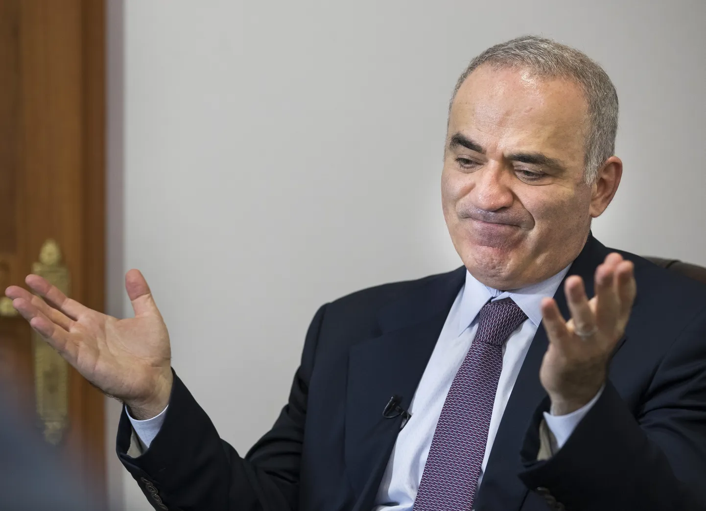Malesuurmeister ning opositsionäär Garri Kasparov 2018. aastal Leedus.