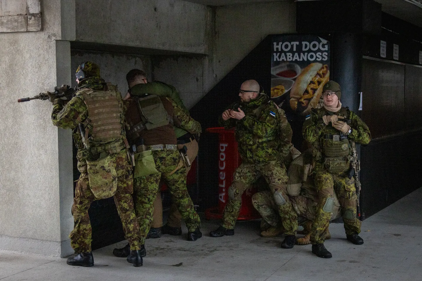 MEIE SÕDURID: Jalaväekompanii Estcoy-22 lõpuharjutus Tallinnas 21.-23. jaanuaril enne suundumist operatsioonile Inherent Resolve Iraagis.
