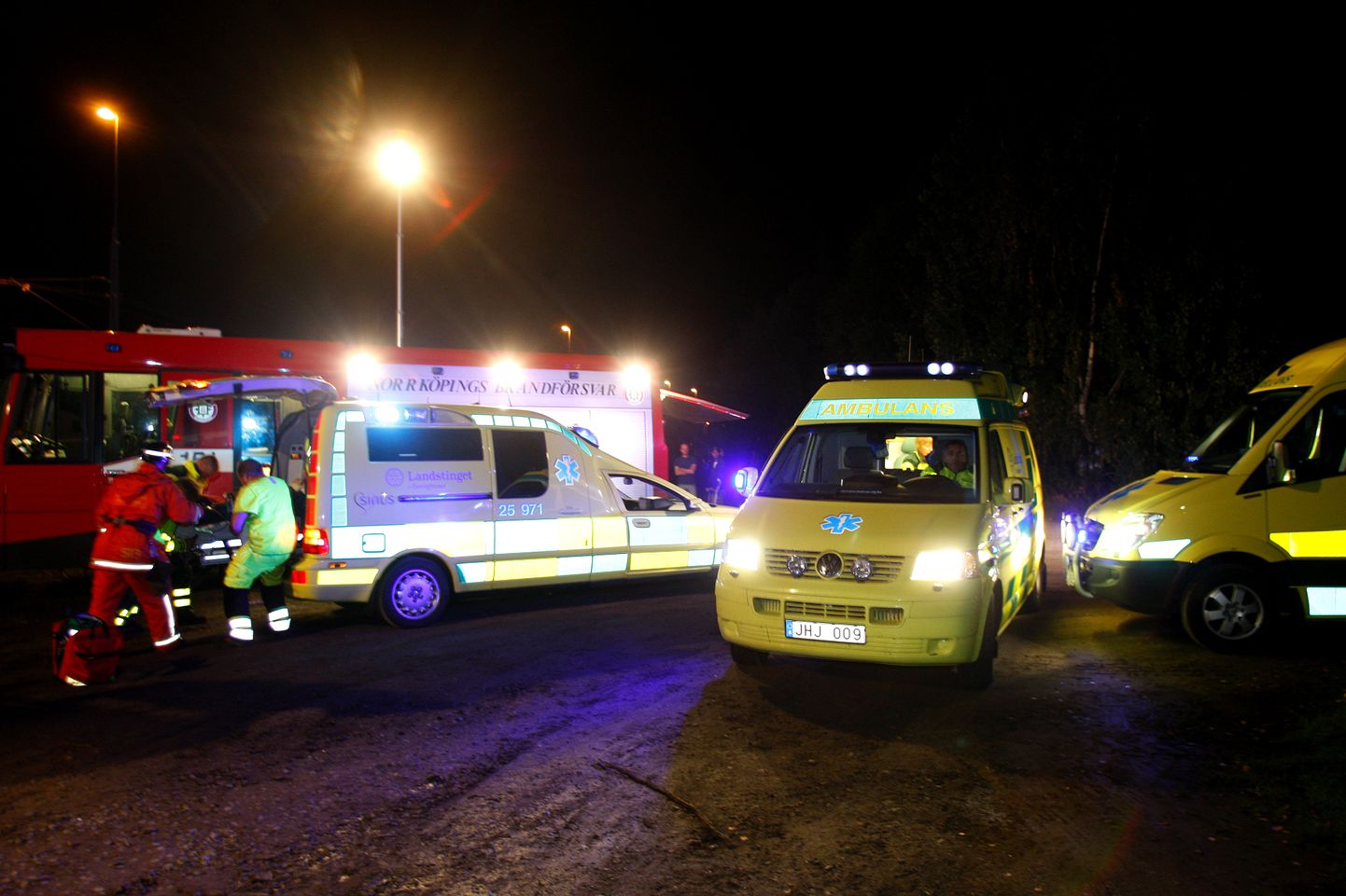 Päästeteenistuse sõidukid Rootsis. Foto pole konkreetse juhtumiga seotud.