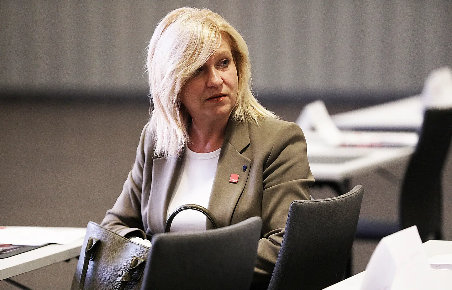 Zolitūdes traģēdijā cietušo biedrības pārstāve, "Saskaņas" politiķe Regīna Ločmele.