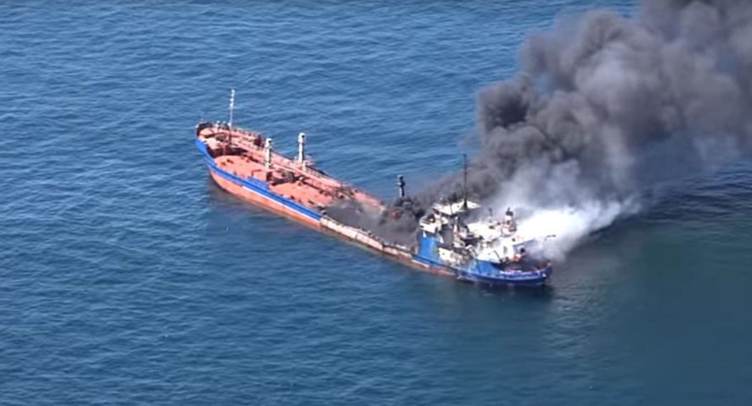 Kaspia merel süttis Venemaa naftatanker